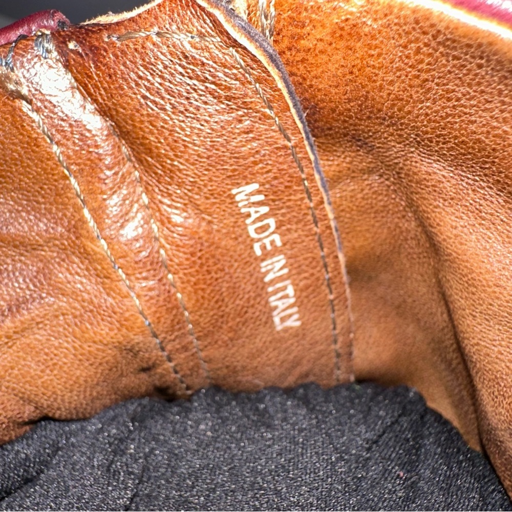 A.S.98 Black and Burgundy Ankle Boots - Picture 10 of 16
